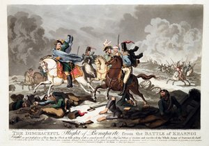 波拿巴从克拉斯诺伊（Krasnoje）战役中逃亡 1812 - 赖特，约翰-梅西（1777-1866） - 1814 - 水印 - 42.1x57.5 - 私人收藏