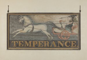 酒馆标志：Temperance，约1940年。