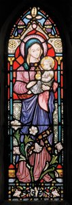 Dover，St Mary In Castro，Lavers＆Barraud，John Millner Allen（1827-1902），Madonna＆Child，1861，改编自Gilbert Scott