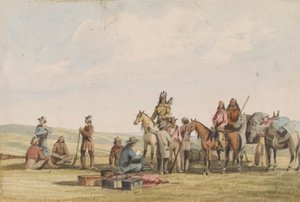 Crovers 中尉的 Despatch - Stevens 总督返回 Fort Benton 作者 约翰·史密斯（John Mix Stanley）