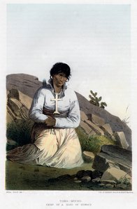 Toro-Mucho，Kioways乐队的负责人，1856年。 作者 约翰·史密斯（John Mix Stanley）