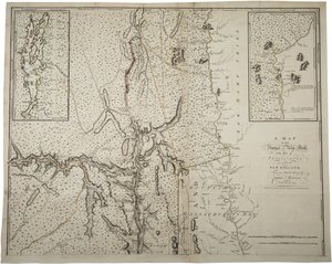 1775年6月10日1775年工程师Montrésor船长实际调查的纽约省与Pensylvania和新英格兰的部分地图