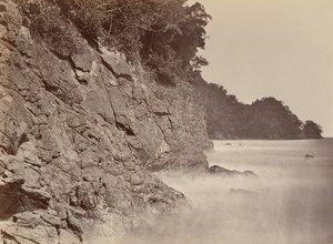热带风光，悬崖--利蒙湾，1871年。 作者 约翰·莫兰