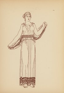 古希腊女性服饰（石版画）