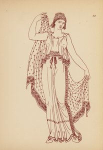 古希腊女性服饰（石版画） 作者 约翰·莫尔·史密斯