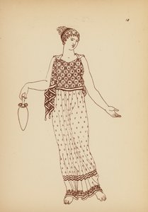 古希腊女性服饰（石版画） 作者 约翰·莫尔·史密斯