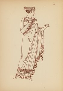 古希腊女性服饰（石版画） 作者 约翰·莫尔·史密斯