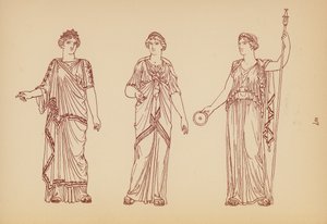 古希腊女性服饰（石版画） 作者 约翰·莫尔·史密斯