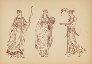 古希腊女性服饰（石版画）