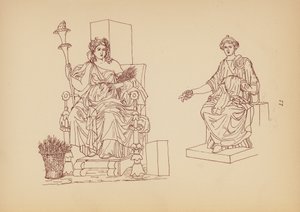 古希腊女性服饰（石版画） 作者 约翰·莫尔·史密斯