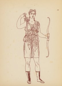 古希腊女性服饰（石版画） 作者 约翰·莫尔·史密斯