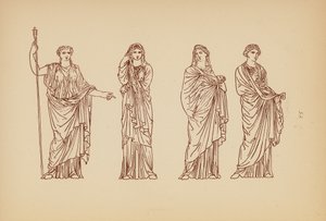 古希腊女性服饰（石版画） 作者 约翰·莫尔·史密斯
