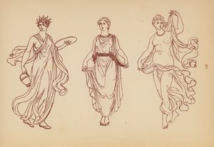 古希腊女性服饰（石版画）