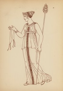 古希腊女性服饰（石版画） 作者 约翰·莫尔·史密斯