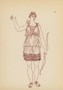 古希腊女性服饰（石版画） 作者 约翰·莫尔·史密斯