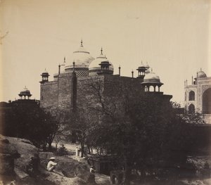 泰姬陵，休息室的后视图，图，c。 1858-1862。