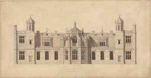 威尔特郡 Corsham Court：北线立面图 作者 约翰·纳什