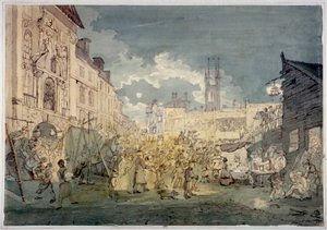 伦敦市西史密斯菲尔德的巴塞洛缪博览会，1813年。                                 作者 约翰·尼克松