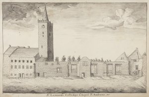 St Andrews Delineated  -  St Leonards Colledge Chapel St Andrews（笔和纸上洗）