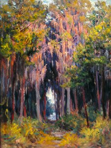 悬挂的苔藓，圣彼得堡（布面油画）