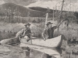 每周六在阿迪朗达克山脉捕猎，第一卷，新系列，1870年10月24日。 作者 约翰·帕克·戴维斯