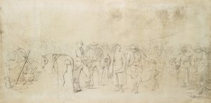 苏格兰威士忌博览会，约1847年（铅笔） 作者 约翰·菲利普