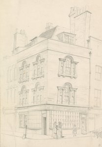 位于红狮街和Theobalds路拐角处的房子，面向伦敦的Lamb&39;s Conduit Street 作者 约翰·菲利普·埃姆斯利
