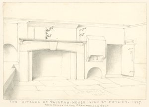 费斯法克斯大厦，高街，普特尼，1887年的厨房; Cromwellian Gent的住所 作者 约翰·菲利普·埃姆斯利