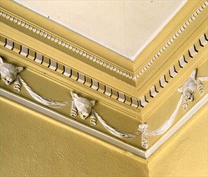 1774年，Belle Isle，Windermere餐厅的新古典楣饰 作者 约翰·帕劳