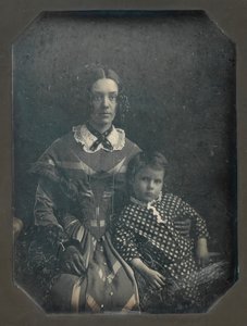 伊丽莎白-巴克威尔-詹姆斯和她的儿子弗兰克-B-詹姆斯，约1846年。 作者 小约翰·普鲁姆 ..