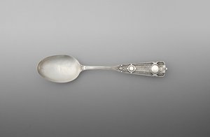 茶匙（一对），c.1860-90（银） 作者 约翰·温特