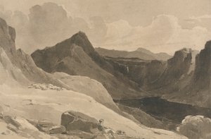 有牧羊人的山间风景 作者 约翰·伦顿