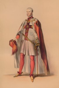1842年5月12日，穿着维多利亚女王装扮成女王服装的嘉宾。