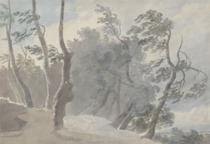阿尔巴诺索普拉广场画廊（石墨和w - c在纸上） 作者 约翰·罗伯特·科森斯
