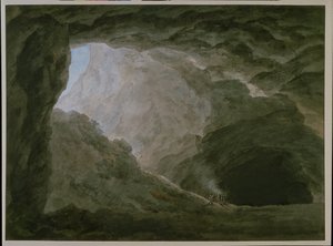 坎帕尼亚的石窟（纸上水彩画 作者 约翰·罗伯特·科森斯