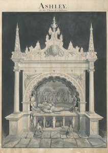 阿什利教堂 - 阿什利墓：钢笔和水墨画，nd [？19 世纪]（绘画） 作者 约翰·罗伯特·弗尼霍夫