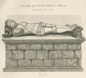 奥德利纪念碑-“奥德利骑士”：钢笔和水墨画，nd [？19th cent] 作者 约翰·罗伯特·弗尼霍夫