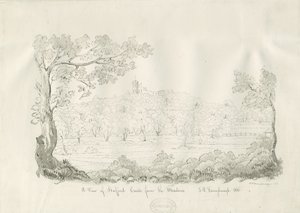 Stafford Castle - East View: pen and sepia drawing 作者 约翰·罗伯特·弗尼霍夫