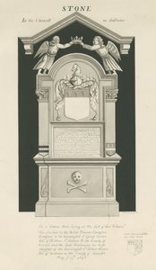 石头 - 托马斯·克朗普顿之墓：棕褐色绘画 作者 约翰·罗伯特·弗尼霍夫