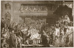 1688年七位主教的无罪释放，来自英格兰教会：人民历史的插图，由HDM Spence-Jones，酒吧组成。 c.1910（棕褐色照片）