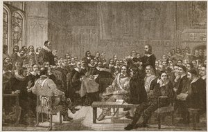 威斯敏斯特神圣大会，来自&39;英国教会：人民历史&39;的插图由HDM Spence-Jones，酒吧。 c.1910（棕褐色照片）