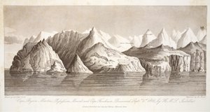 Cape Byam Martin，Pofsefsion Mount和Cape Fanshawe，于1818年9月1日由HMS Isabella发现，来自&39;A Voyage of discovery ...&39;，1819年 作者 约翰·罗斯
