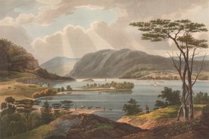 从菲什基尔向西看--哈德逊河组合的第15号点，1825年。 作者 约翰·希尔