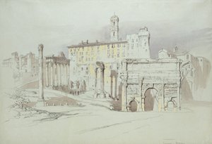 锡耶纳Palazzo Tolomei的窗户，显示1870年6月25日至27日的粗糙和不对称的大量石头铺设（水彩和蓝色编织纸上的石墨上的体色） 作者 约翰·拉斯金