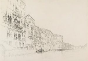 从贝姆博宫到格里马尼宫的风景，威尼斯，1870年5月至6月 作者 约翰·拉斯金