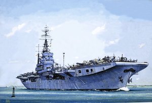 第二次世界大战期间由商船改装成航空母舰的英国皇家海军号