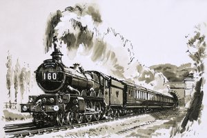 大西部公司使用的著名的 4-6-0 "城堡 "级蒸汽机车
