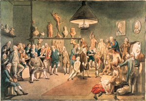 伦敦皇家学院的院士，仿照约翰·佐法尼（Johann Zoffany，1733-1810 年）的画作 作者 约翰·桑德斯