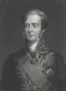 乔治·维利尔斯的肖像，克拉伦登第4伯爵（1800-1870）。