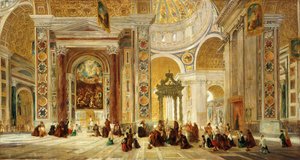 罗马圣彼得教堂内部》，1824-1885年